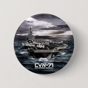 Bóton Redondo 5.08cm Porta-aviões Theodore Roosevelt Pinback Button