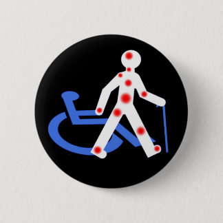 Bóton Redondo 5.08cm Porte-clefs Handicap invisible / Visible