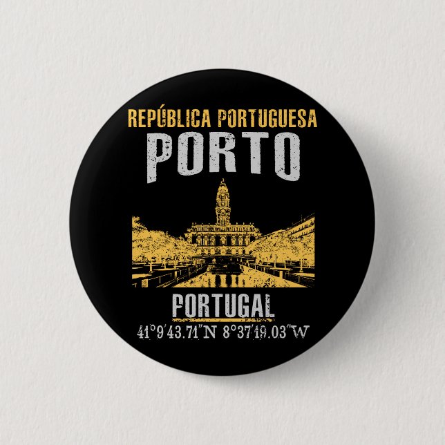 Bóton Redondo 5.08cm Porto (Frente)