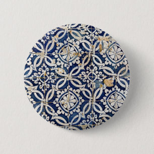 Bóton Redondo 5.08cm Português Azulejo do vintage