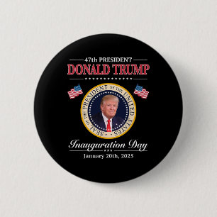 Bóton Redondo 5.08cm Posse da 47ª Presidência de Donald Trump 2025