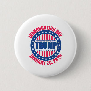 Bóton Redondo 5.08cm Posse presidencial de Trump 2025 EUA Patriótico Ja