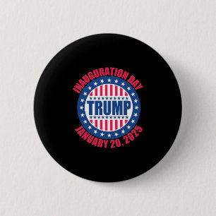 Bóton Redondo 5.08cm Posse presidencial de Trump 2025 EUA Patriótico Ja