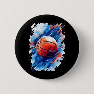 Bóton Redondo 5.08cm Poster de basquetebol Art 1