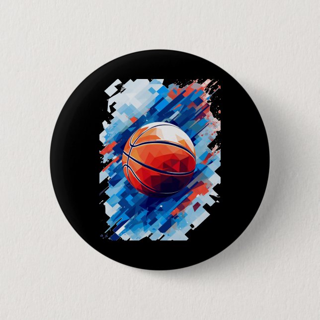 Bóton Redondo 5.08cm Poster de basquetebol Art 1 (Frente)