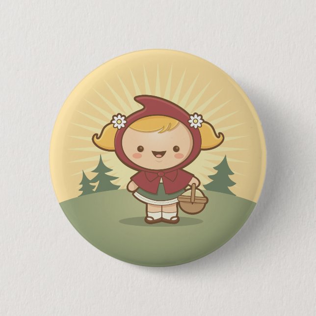 Bóton Redondo 5.08cm Pouco botão vermelho (Frente)