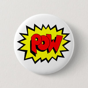 Bóton Redondo 5.08cm POW - Pop de arte do livro em quadrinhos