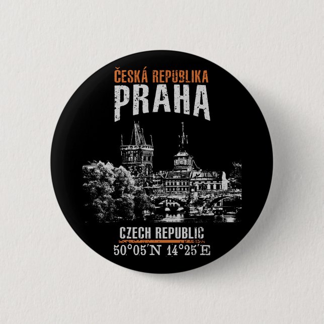 Bóton Redondo 5.08cm Praga (Frente)