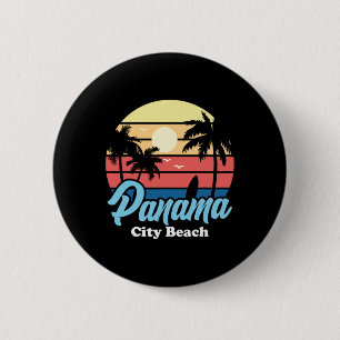 Bóton Redondo 5.08cm Praia da Cidade do Panamá Surfista Surfando Lembra