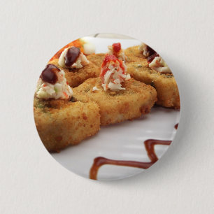 Bóton Redondo 5.08cm Prato de Sushi Sushi Rolinho Comida Japonesa Asiát
