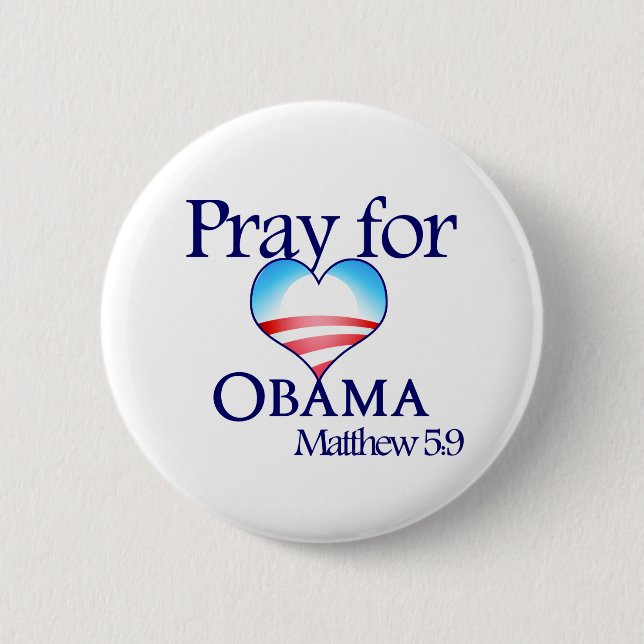 Bóton Redondo 5.08cm Pray para o botão de Obama (Frente)