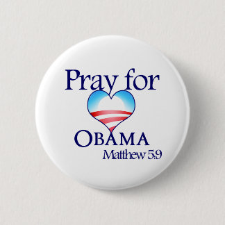 Bóton Redondo 5.08cm Pray para o botão de Obama