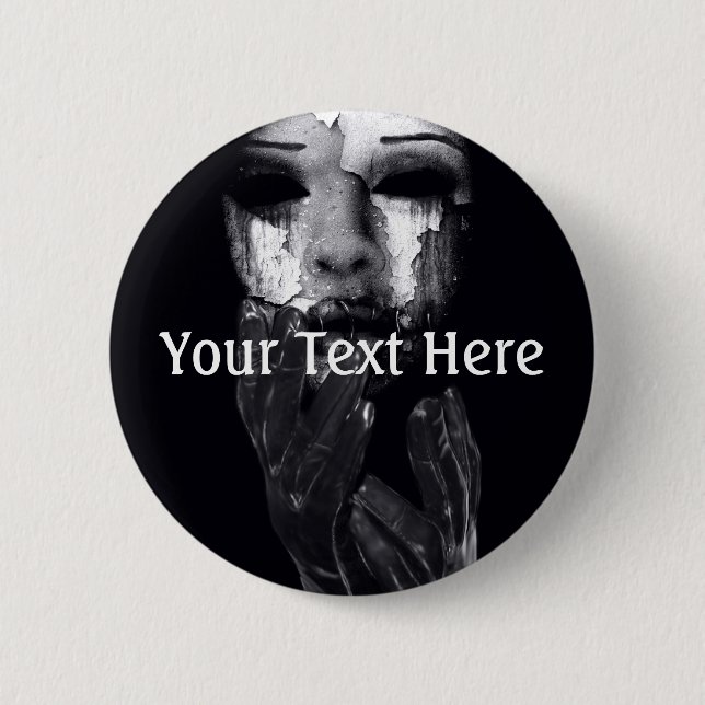 Bóton Redondo 5.08cm Preencher Minha Máscara (Frente)