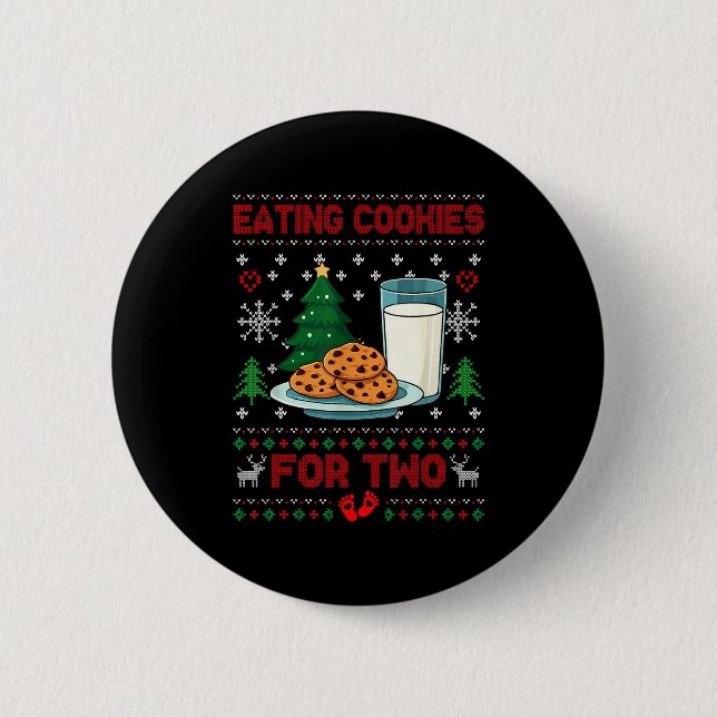 Bóton Redondo 5.08cm Pregnancy New Mom Baby Pregnant Christmas Couples  (Frente)