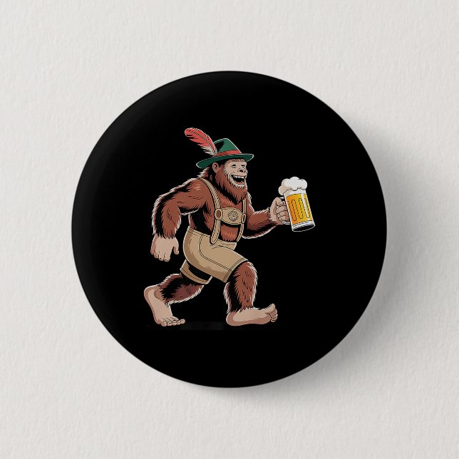 Bóton Redondo 5.08cm Prêmio Alemão Sasquatch Beer Funny (Frente)