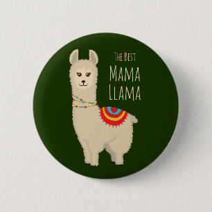 Bóton Redondo 5.08cm prêmio "Melhor Mãe Llama"
