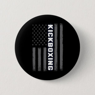 Bóton Redondo 5.08cm Presente da Bandeira Americana Kickboxing Usa Arte