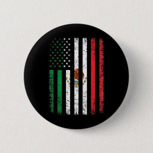Bóton Redondo 5.08cm Presente da Bandeira do México 4 de Julho EUA Amer