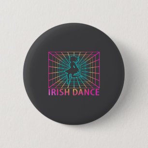 Bóton Redondo 5.08cm Presente Dança Irlandesa Dançarino Retro