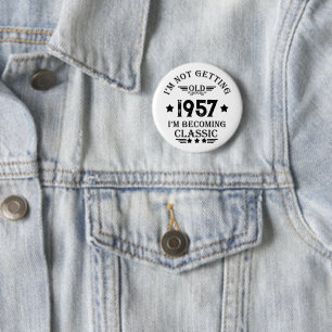 Bóton Redondo 5.08cm presente de aniversário de vintage personalizado