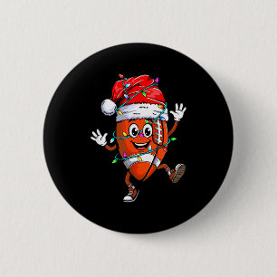 Bóton Redondo 5.08cm Presente de Esportes do Papai Noel Divertido para