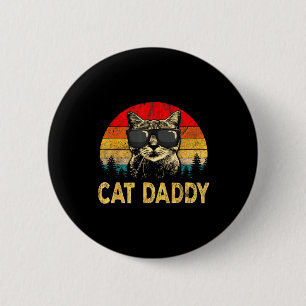 Bóton Redondo 5.08cm Presente de Gato Vintage para Homem Divertido Pres