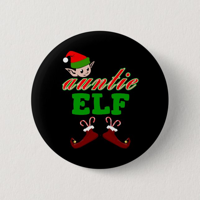 Bóton Redondo 5.08cm Presente de Natal da Tia Elf (Frente)