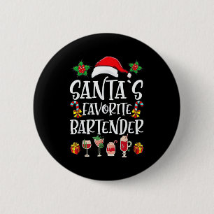 Bóton Redondo 5.08cm Presente de Natal para Barman Favorito do Papai No