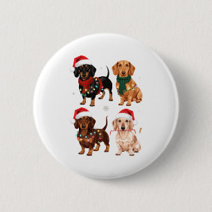 Bóton Redondo 5.08cm Presente de Natal para Mãe de Dachshund Amante do