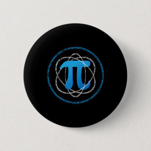 Bóton Redondo 5.08cm Presente do Atom Pi Day Math Science