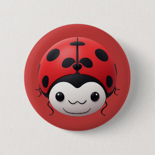 Bóton Redondo 5.08cm Presente feliz de chá de bebê da Cartoon Ladybug