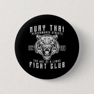 Bóton Redondo 5.08cm Presente Muay Thai Boxe Tailandesa Kickboxing