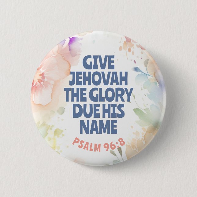 Bóton Redondo 5.08cm Presente no texto anual 2025 | Crachá JW (Frente)