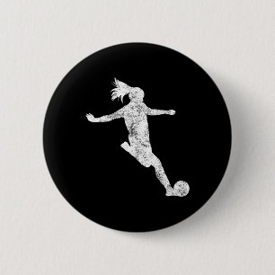 Bóton Redondo 5.08cm Presente para jogadora de futebol