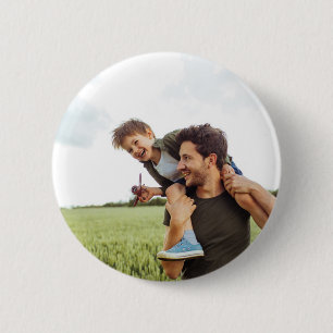 Bóton Redondo 5.08cm Presente Personalizado Foto Completa Papai Pai Dad