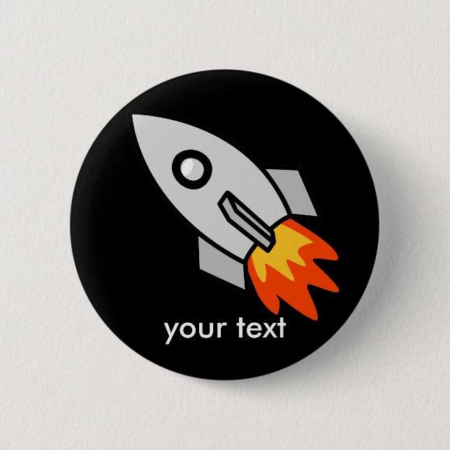 Bóton Redondo 5.08cm Presentes do foguete do tiro (Frente)