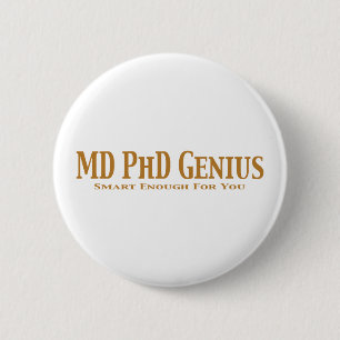 Bóton Redondo 5.08cm Presentes do gênio da DM PhD