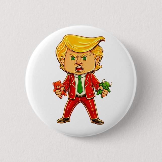 Bóton Redondo 5.08cm President Trump Pin Funny Trump Invest Trump Meme (Frente)