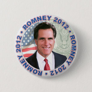 Bóton Redondo 5.08cm Presidente 2012 engrenagem de Mitt Romney
