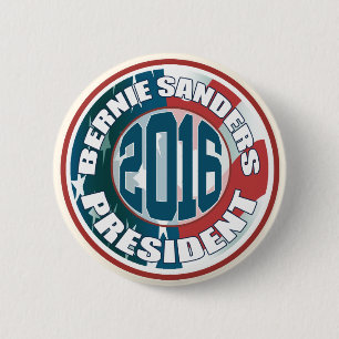 Bóton Redondo 5.08cm Presidente 2016 das máquinas de lixar de Bernie
