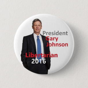 Bóton Redondo 5.08cm Presidente 2016 de Gary JOHNSON Botão