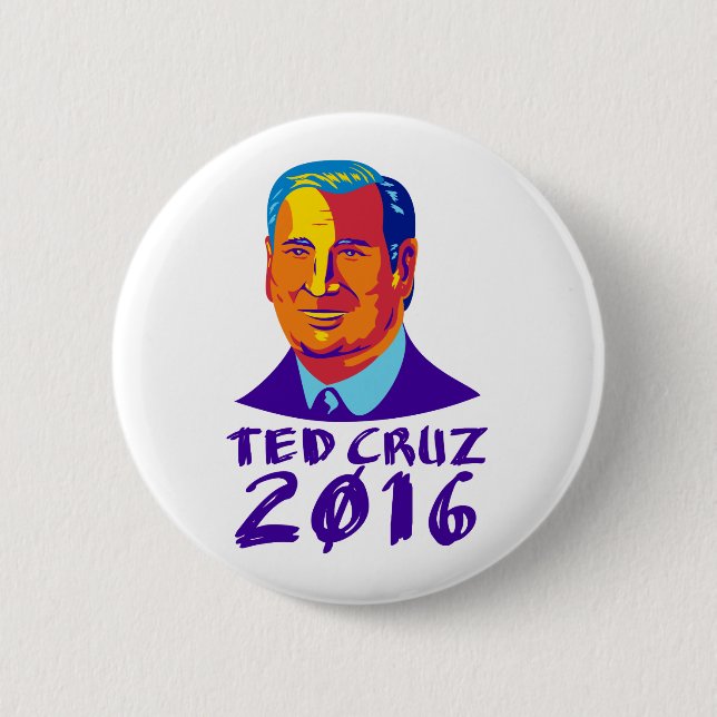 Bóton Redondo 5.08cm Presidente 2016 de Ted Cruz retro (Frente)