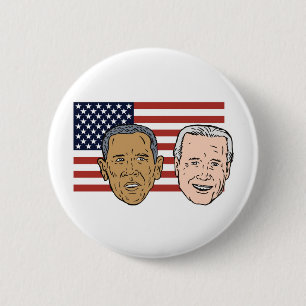 Bóton Redondo 5.08cm Presidente americano Barack e VP Joe Biden