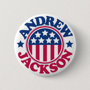 Bóton Redondo 5.08cm Presidente Andrew Jackson dos E.U.
