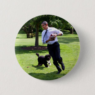 Bóton Redondo 5.08cm Presidente Barack & Bo Obama