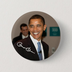Bóton Redondo 5.08cm Presidente Barack Obama