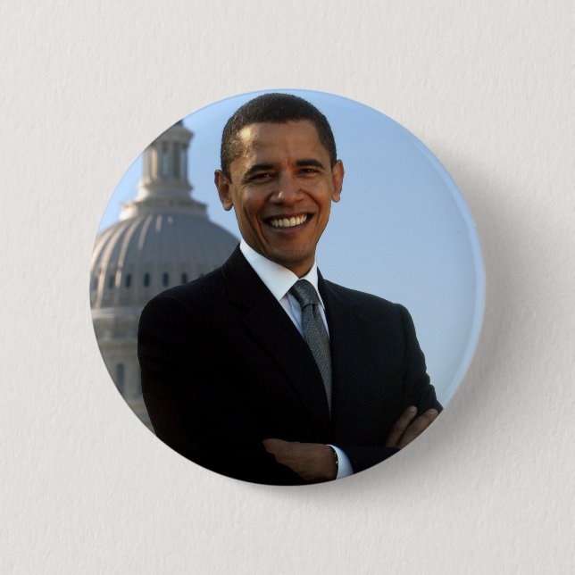 Bóton Redondo 5.08cm Presidente Barack Obama (Frente)