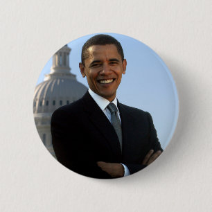 Bóton Redondo 5.08cm Presidente Barack Obama