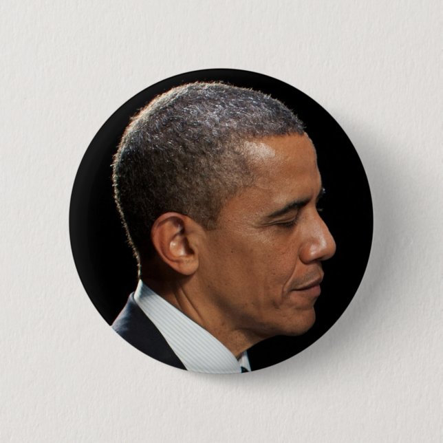 Bóton Redondo 5.08cm Presidente Barack Obama (Frente)