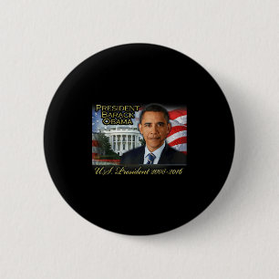 Bóton Redondo 5.08cm Presidente Barack Obama 2008-2016 Presidente dos E